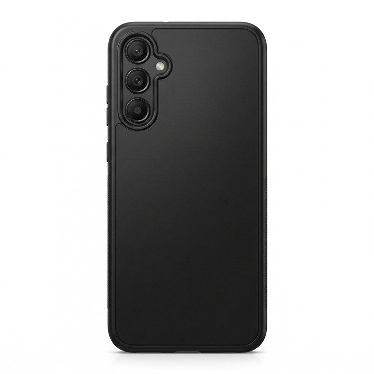 Coque Samsung Galaxy A antichoc noire mate vue de dos